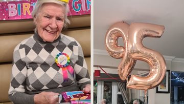 95th birthday celebrations for Resident at Blacon care home
